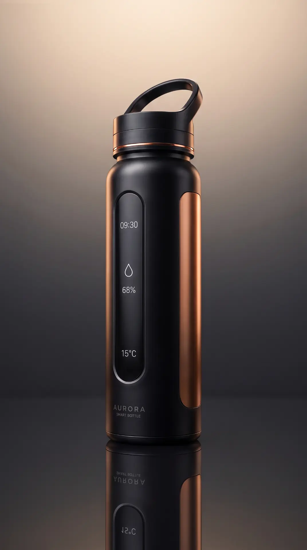 AURORA bottle seen from a three-quarter angle